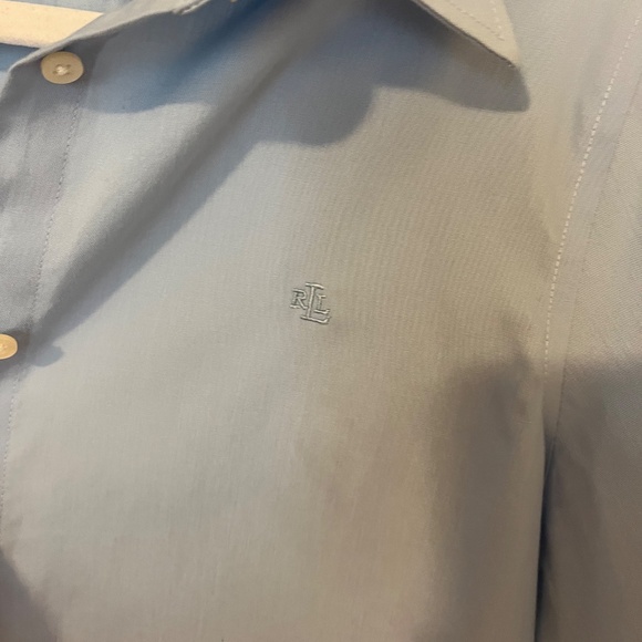 NWOT Ralph Lauren Non Iron Blue 100% Cotton Shirt/Blouse US M - Picture 9 of 11